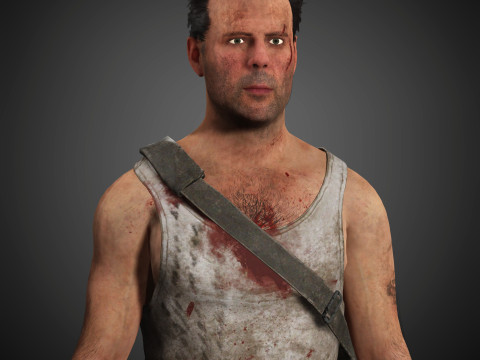 John McClane Character Modelo 3D