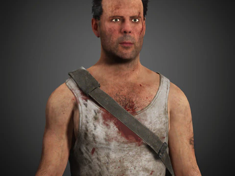 John McClane Character 3D Model