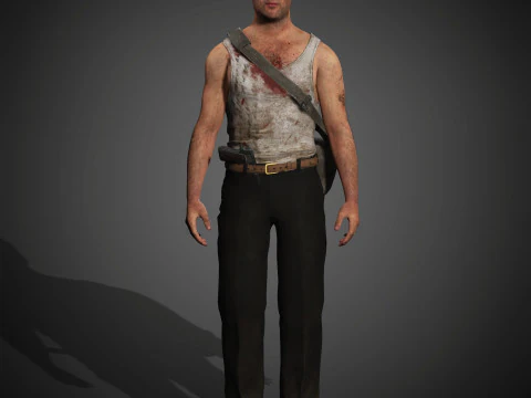 John McClane Character 3D Model