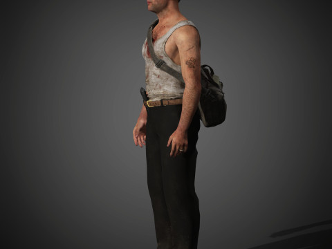 John McClane Character Modelo 3D