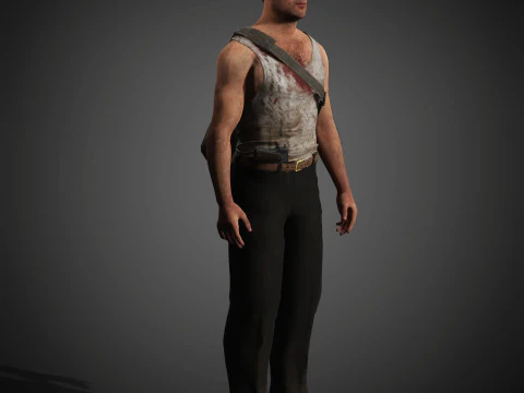 John McClane Character 3D Model