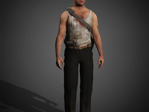 John McClane Character 3D Model
