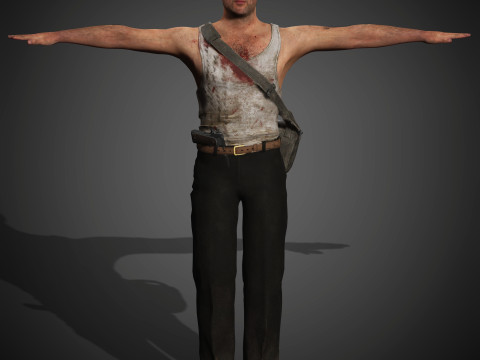 John McClane Character Modelo 3D