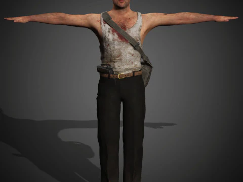 John McClane Character 3D Model