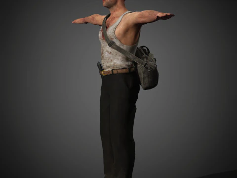 John McClane Character 3D Model