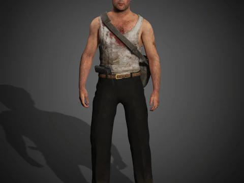 John McClane Character 3D Model