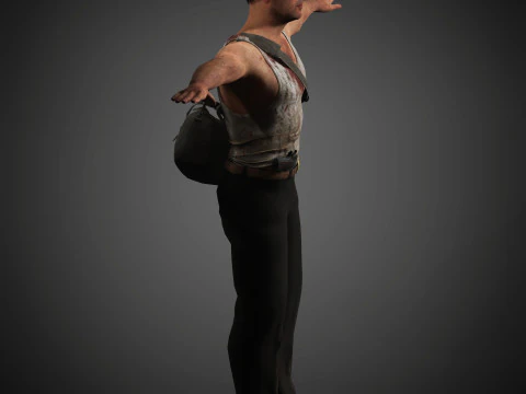 John McClane Character 3D Model