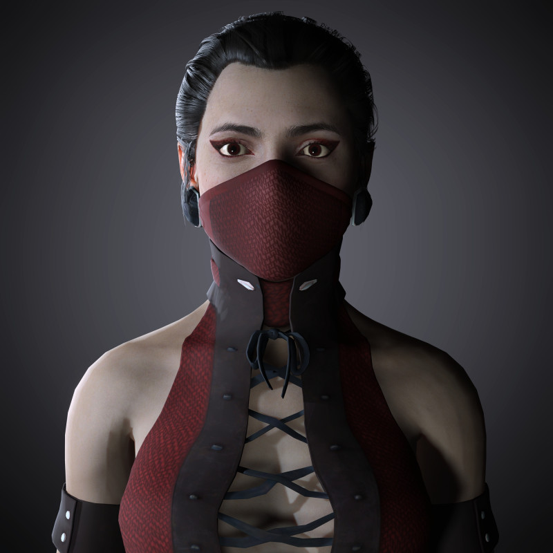 Skarlet Character Model 3D .c4d .max .obj .3ds .fbx .stl .blend