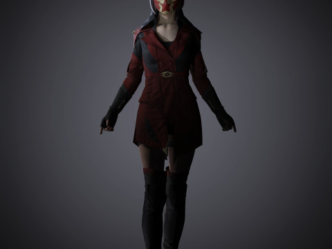 Skarlet Character Model 3D