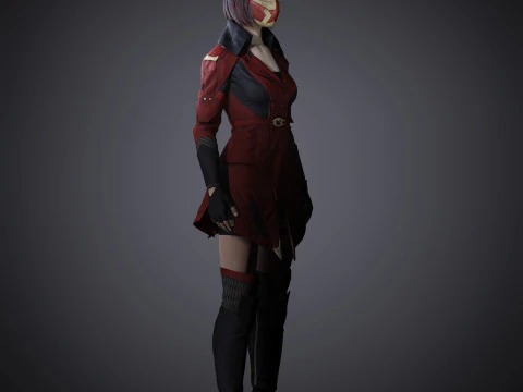 Skarlet Character 3D Model