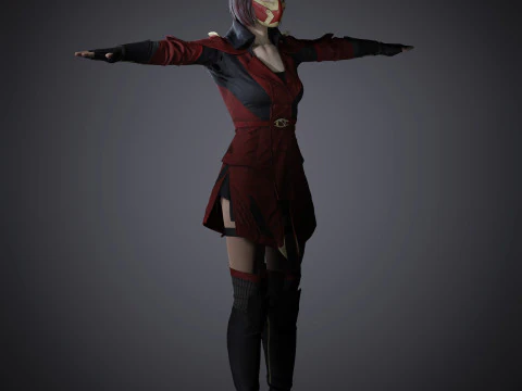Skarlet Character 3D Model