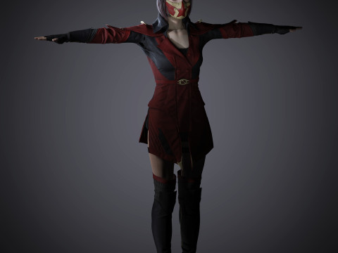 Skarlet Character Model 3D