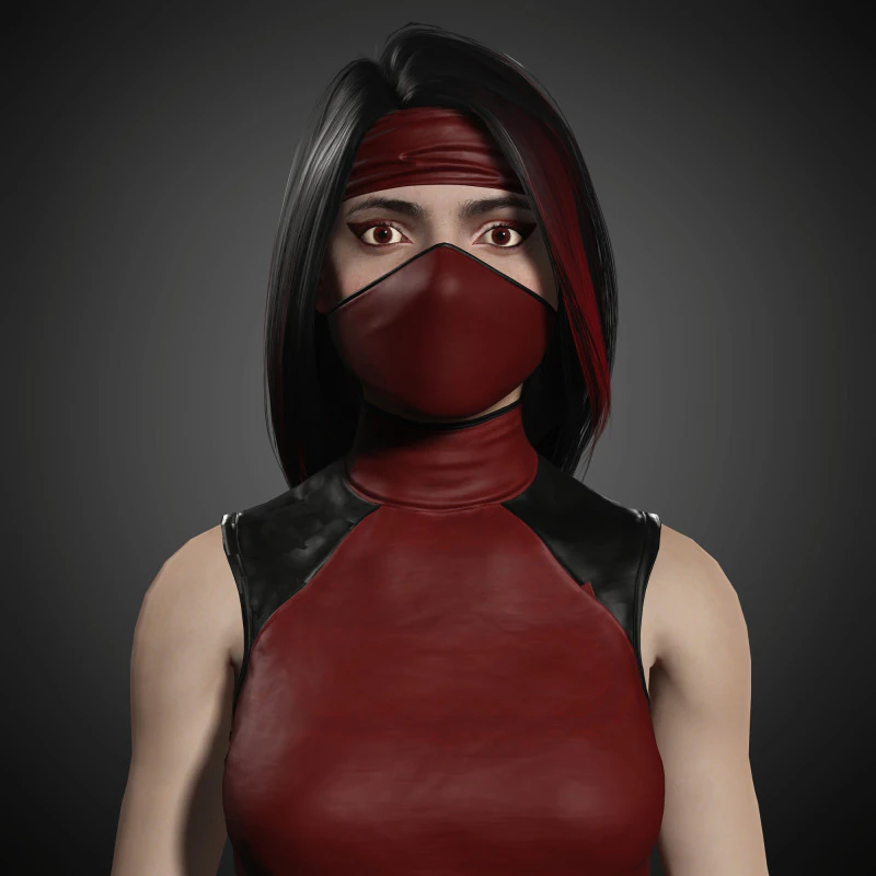 Skarlet Character 3D Model .c4d .max .obj .3ds .fbx .stl .blend 