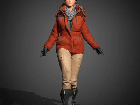 Lara Croft Character 3D Model