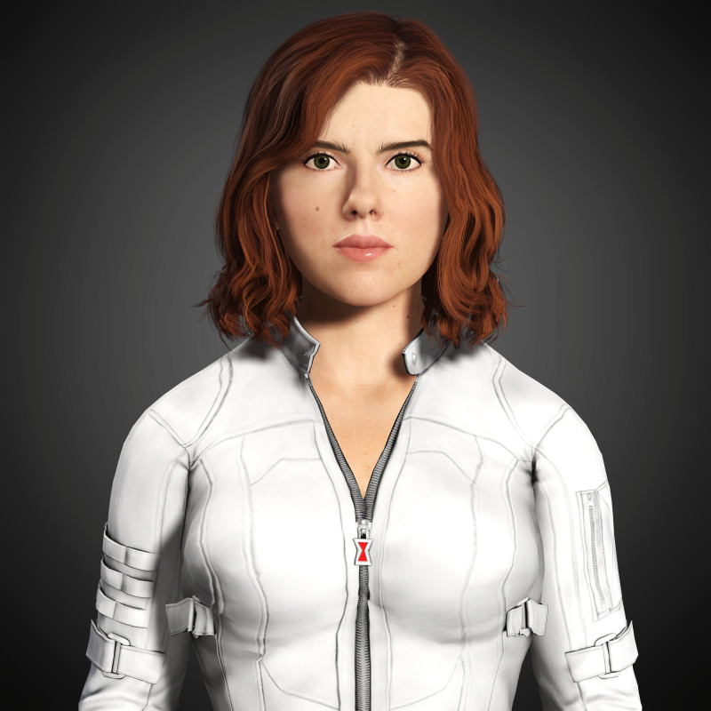 Black Widow Character Modelo 3D .c4d .max .obj .3ds .fbx .stl .blend