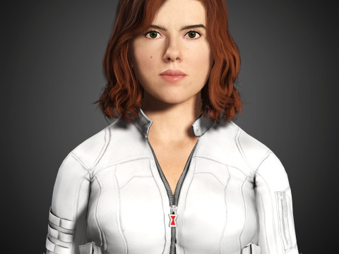Black Widow Character 3D Model