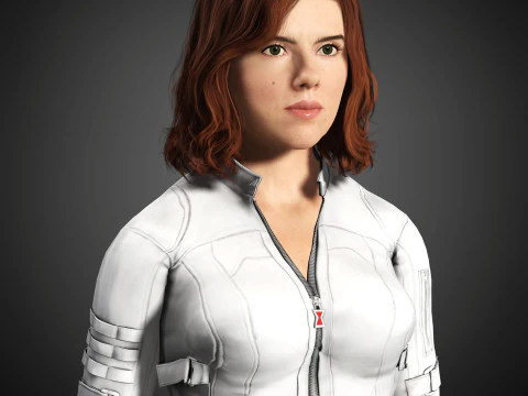 Black Widow Character 3D Model