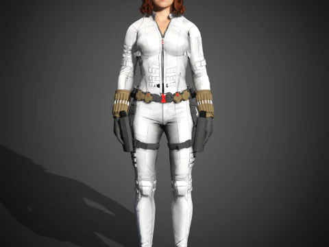 Black Widow Character 3D Model