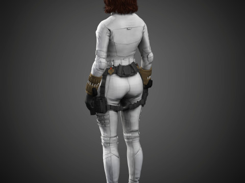 Black Widow Character Modelo 3D