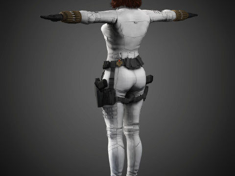 Black Widow Character Modelo 3D
