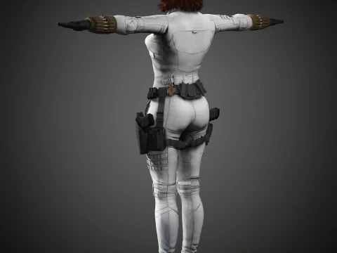 Black Widow Character 3D Model