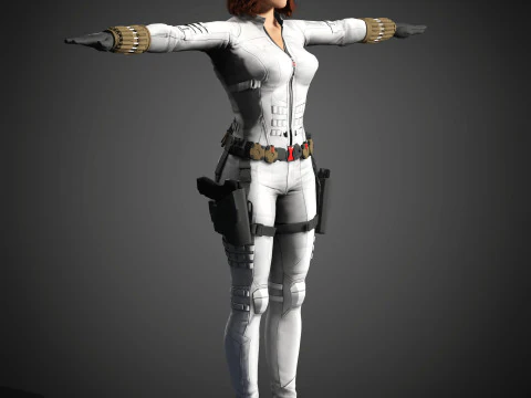 Black Widow Character 3D Model