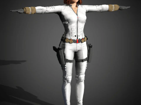 Black Widow Character 3D Model