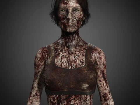 ज़ोंबी चरित्र 3D मॉडल