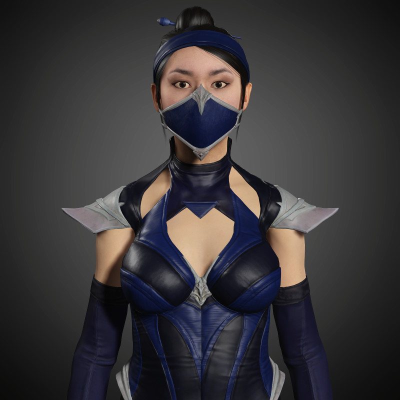 Kitana Character 3D Model .c4d .max .obj .3ds .fbx .stl .blend 