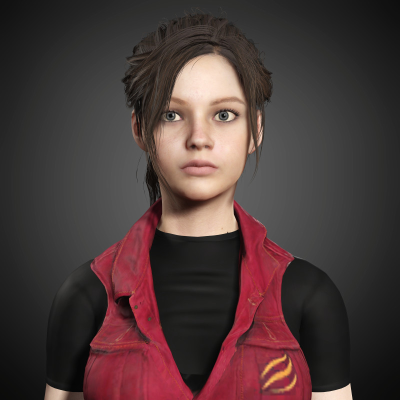 Claire Redfield Character 3D Model .c4d .max .obj .3ds .fbx .stl .blend