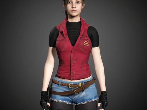 Claire Redfield Character 3D Model