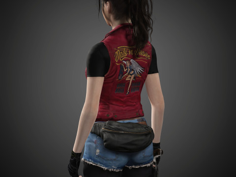Claire Redfield Character 3D Model