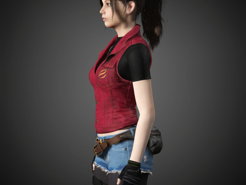 Claire Redfield Character 3D Model