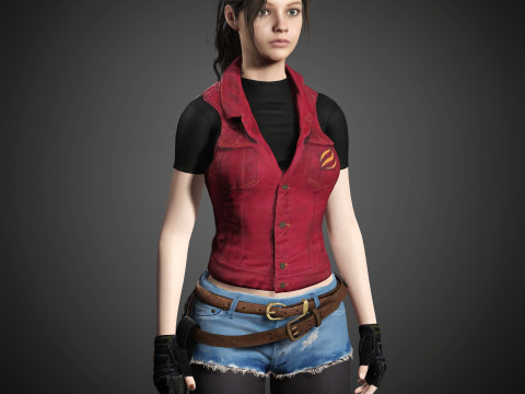 Claire Redfield Character 3D Model