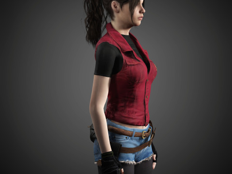 Claire Redfield Character 3D Model