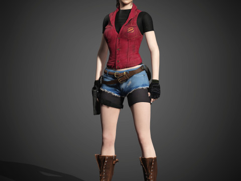 Claire Redfield Character 3D Model