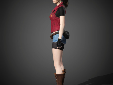 Claire Redfield Character 3D Model