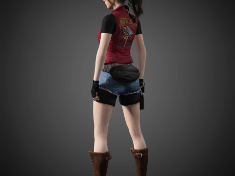 Claire Redfield Character 3D Model