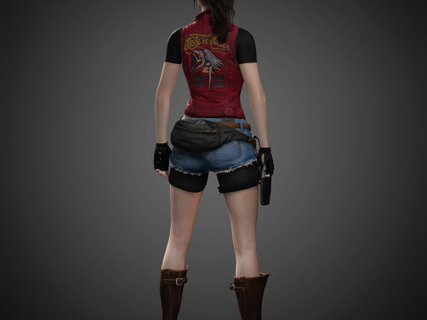 Claire Redfield Character 3D Model