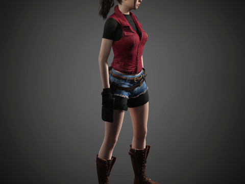Claire Redfield Character 3D Model