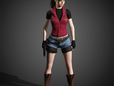 Claire Redfield Character 3D Model