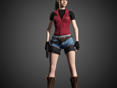 Claire Redfield Character 3D Model