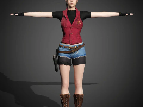 クレア・レッドフィールドのキャラクター 3Dモデル