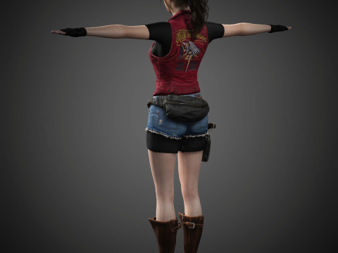 Claire Redfield Character 3D Model