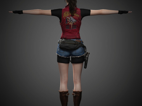 Claire Redfield Character 3D Model
