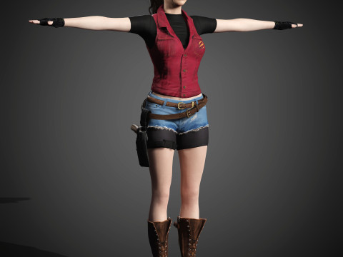 Claire Redfield Character 3D Model