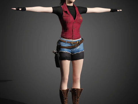 クレア・レッドフィールドのキャラクター 3Dモデル