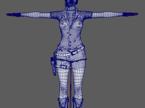 Claire Redfield Character 3D Model
