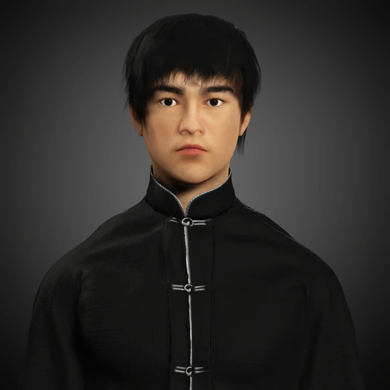 Bruce Lee Character 3D Model .c4d .max .obj .3ds .fbx .stl .blend 