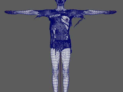Zombie Character 3D Model